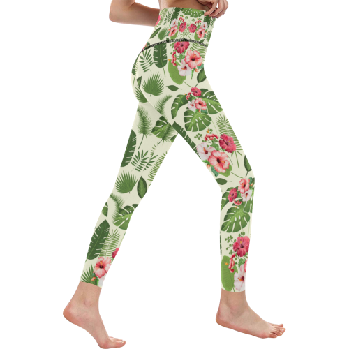 Tropical Women's All Over Print High-Waisted Leggings (Model L36)