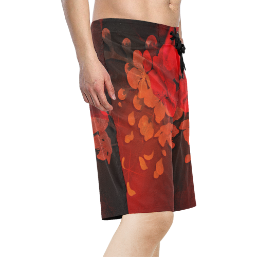 cherry blossom Men's All Over Print Board Shorts (Model L16)