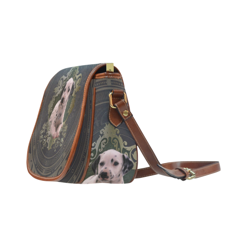 Cute dalmatian Saddle Bag/Small (Model 1649) Full Customization