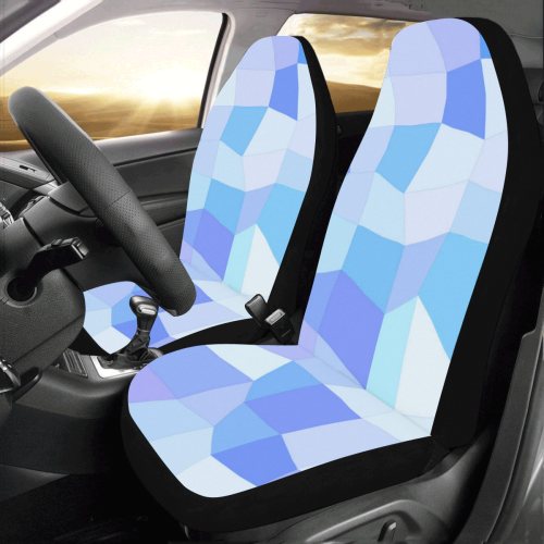 Bright Blues Mosaic Car Seat Covers (Set of 2)