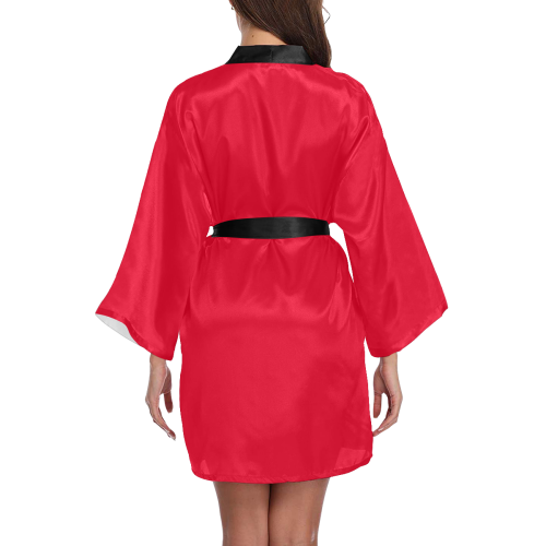 color Spanish red Long Sleeve Kimono Robe