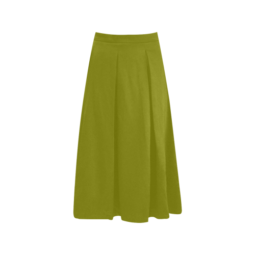 color olive Aoede Crepe Skirt (Model D16)
