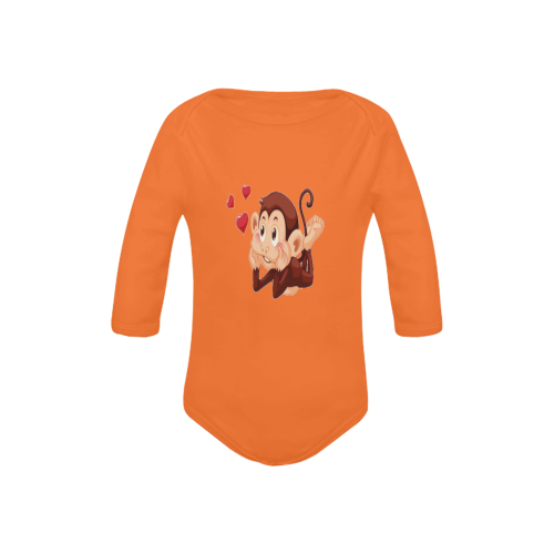 monkey love Baby Powder Organic Long Sleeve One Piece (Model T27)