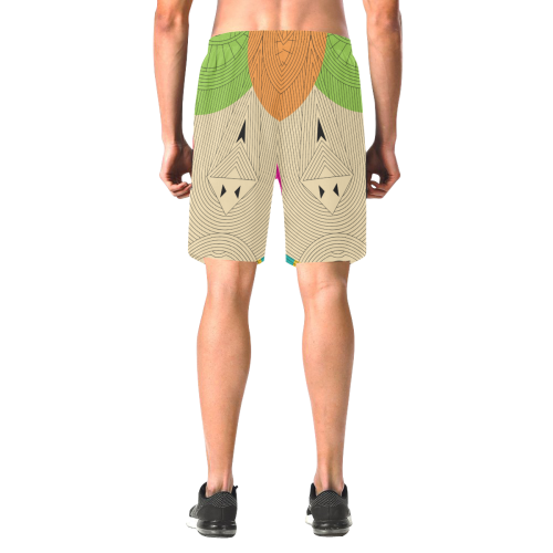 Aztec Ancient Tribal Men's All Over Print Elastic Beach Shorts (Model L20)