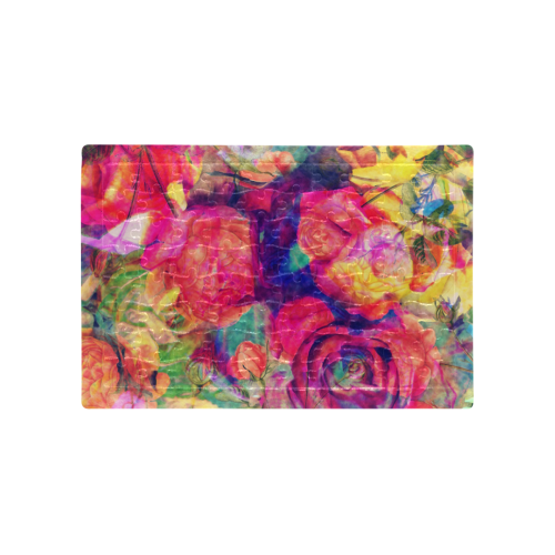 flowers #flowers #pattern A4 Size Jigsaw Puzzle (Set of 80 Pieces)