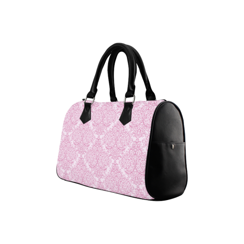 Fairlings Delight's Luxury Glam Collection- Pink Damask 53086a1 Boston Handbag (Model 1621)