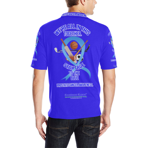 Prostate-Cancer-Awareness-Polo S/S Shirt Men's All Over Print Polo Shirt (Model T55)