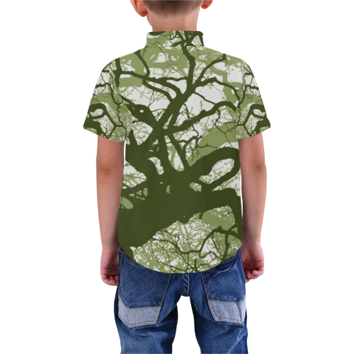 INTO THE FOREST 11 Boys' All Over Print Short Sleeve Shirt (Model T59)
