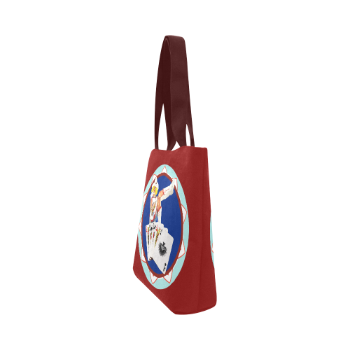 LasVegasIcons Poker Chip - Sassy Sally / Red Canvas Tote Bag (Model 1657)