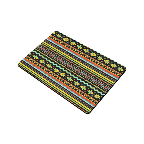bright tribal Doormat 24"x16" (Black Base)