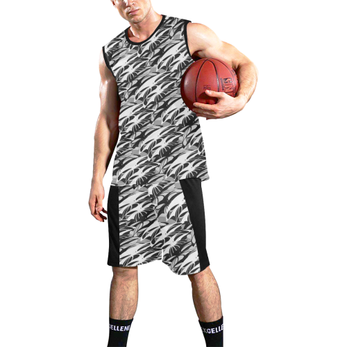 Alien Troops - Black & White All Over Print Basketball Uniform