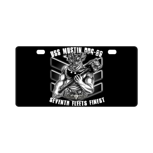 USS Mustin DDG-89 Seventh Fleets Finest License Plate