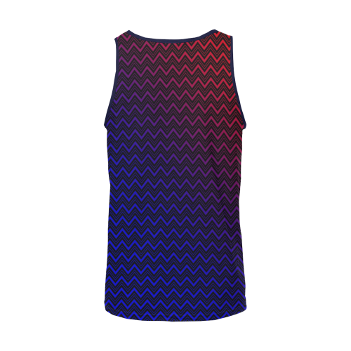 Chevron Black Red and Blue Men's All Over Print Tank Top (Model T57)