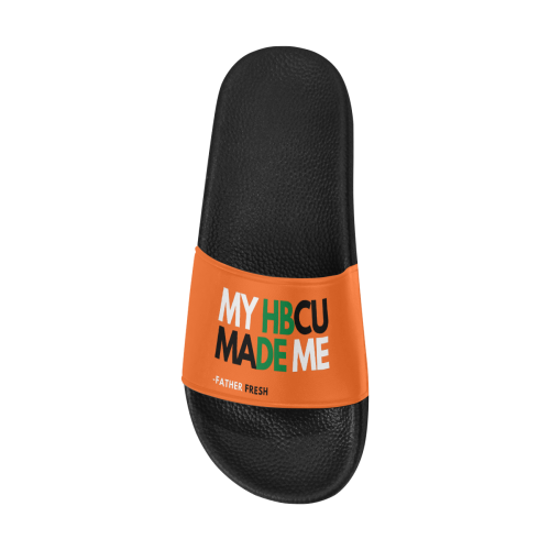 MY HBCU MADE ME Slides Orange Men's Slide Sandals (Model 057)