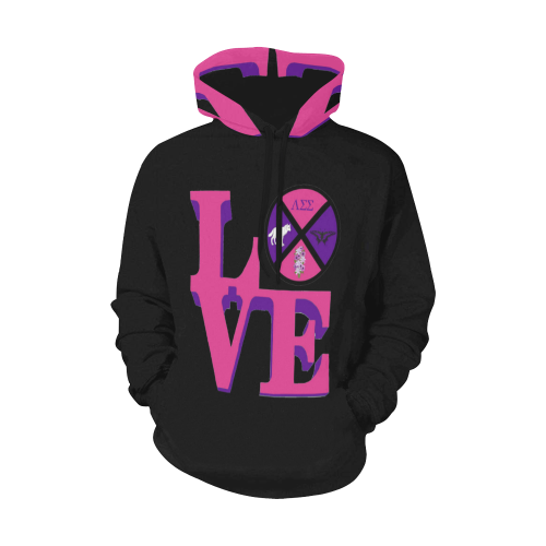 Lambda Sigma Sigma (3x-4x) All Over Print Hoodie for Men/Large Size (USA Size) (Model H13)