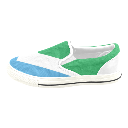 Vegan Flag Slip-on Canvas Shoes for Kid (Model 019)
