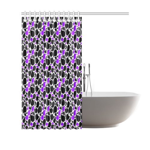 purple black paisley Shower Curtain 69"x70"