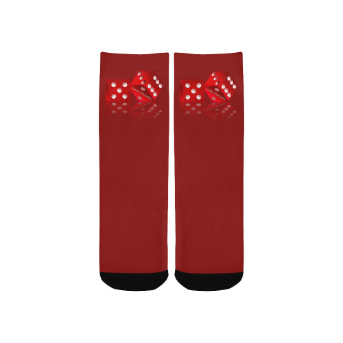Las Vegas Craps Dice Red Custom Socks for Kids