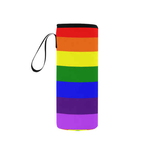 Rainbow Flag (Gay Pride - LGBTQIA+) Neoprene Water Bottle Pouch/Small