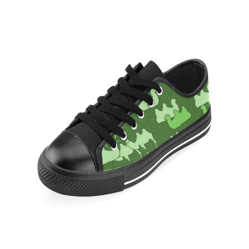 camelflage green Men's Classic Canvas Shoes/Large Size (Model 018)