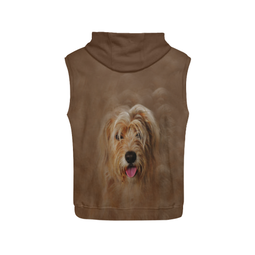 Goldendoodle III All Over Print Sleeveless Hoodie for Men (Model H15)