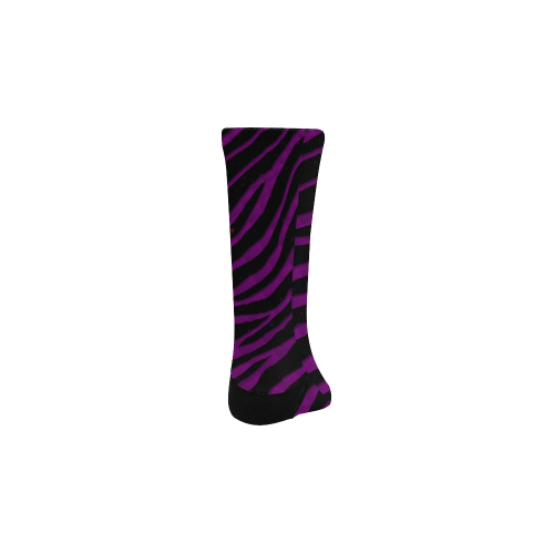 Ripped SpaceTime Stripes - Purple Kids' Custom Socks