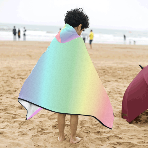 Pastel Rainbow Kids' Hooded Bath Towels