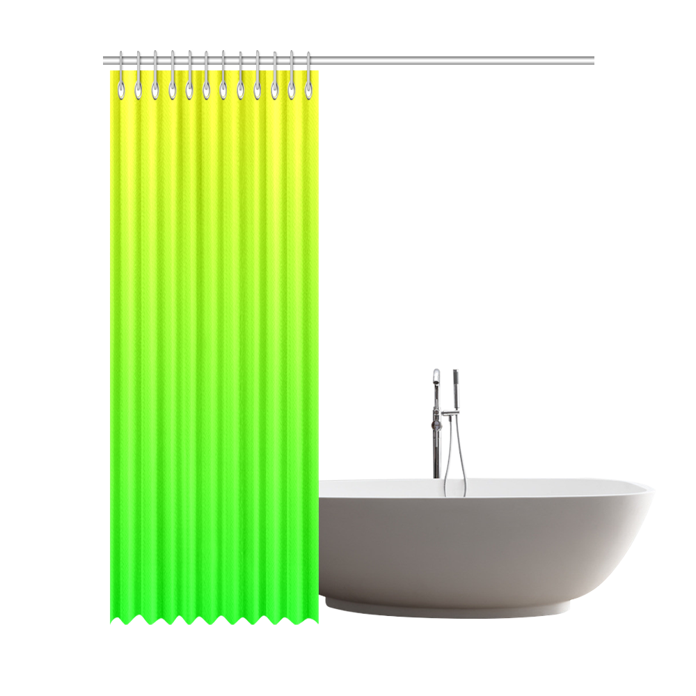 YellowGreen Ombre Shower Curtain 72"x84" ID D2886823