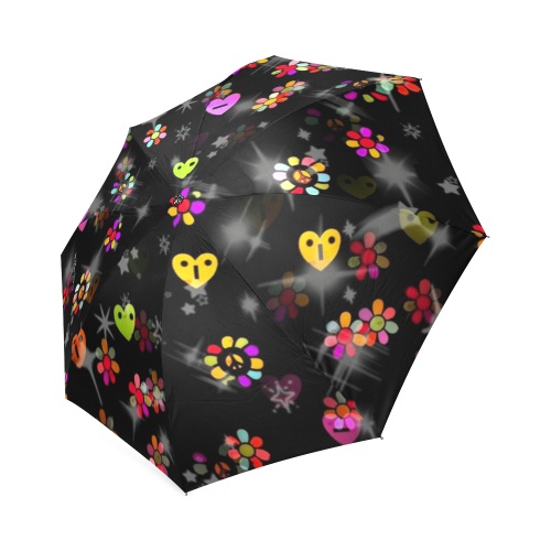 Flower Peace by Nico Bielow Foldable Umbrella (Model U01)