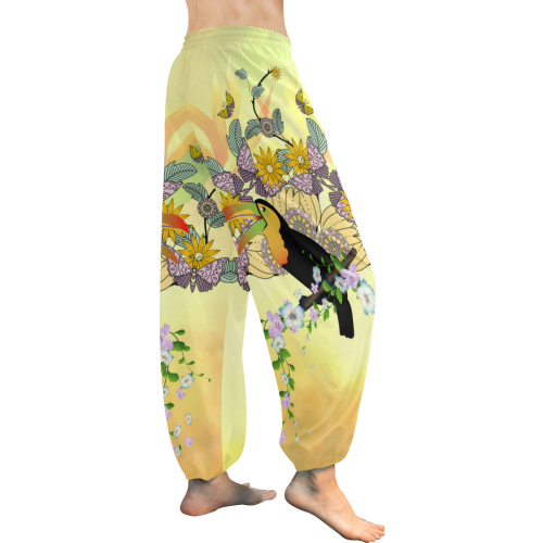 Toucan with flowers Women's All Over Print Harem Pants (Model L18)