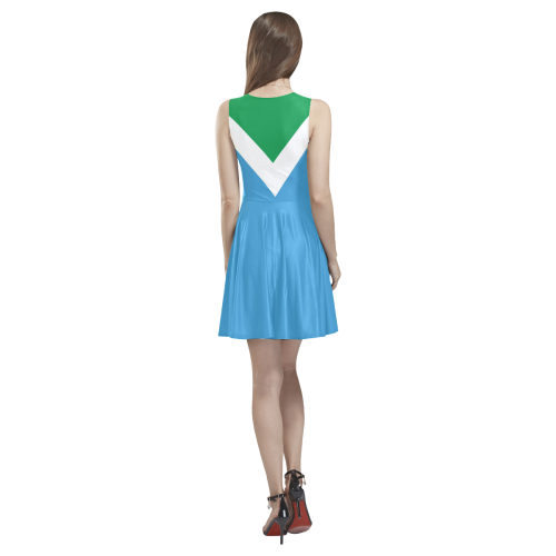 Vegan Flag Thea Sleeveless Skater Dress(Model D19)