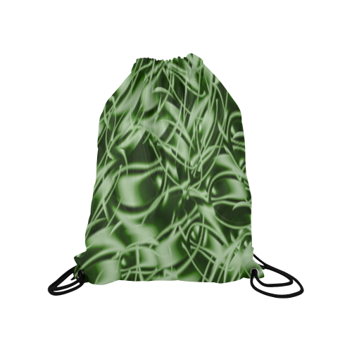 Palm Leaf Dell Medium Drawstring Bag Model 1604 (Twin Sides) 13.8"(W) * 18.1"(H)