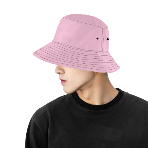 pale pink All Over Print Bucket Hat for Men