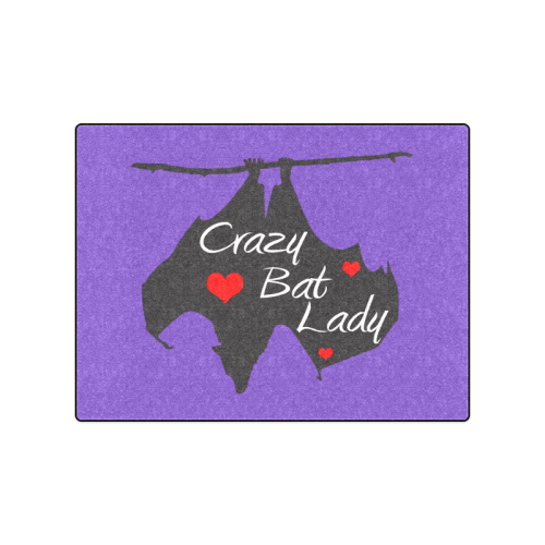 A Crazy Bat lady throw purple Blanket 50"x60"