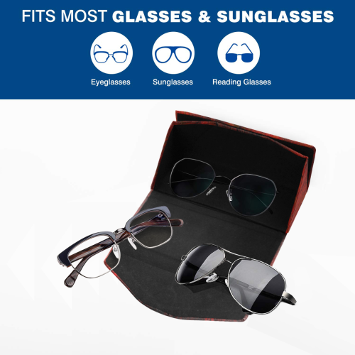 Burgundy Burst Custom Foldable Glasses Case
