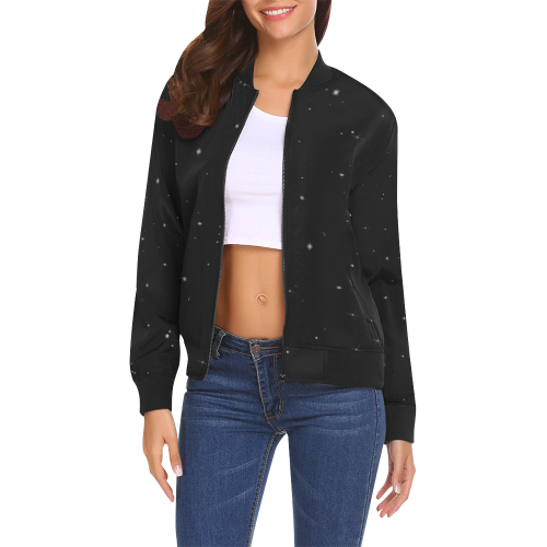 TO THE MOON AND BACK All Over Print Bomber Jacket for Women (Model H19)