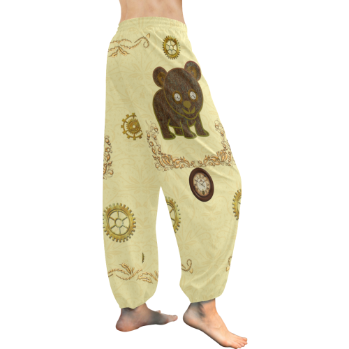 Awesome Steampunk Teddybear Women's All Over Print Harem Pants (Model L18)