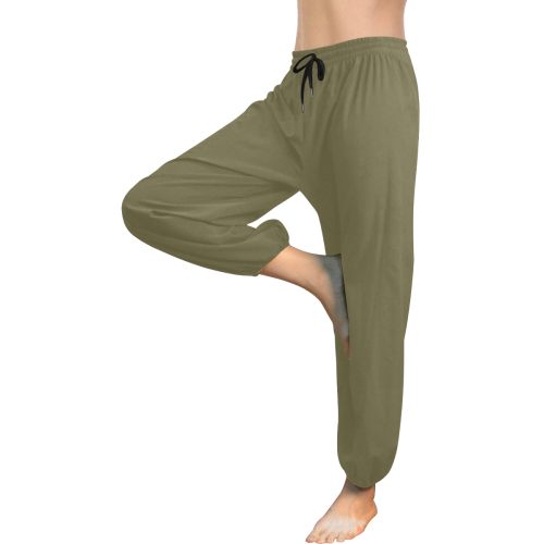Olive Drab Women's All Over Print Harem Pants (Model L18)