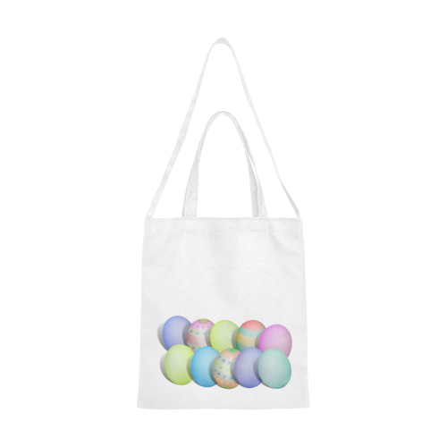 Pastel Colored Easter Eggs Canvas Tote Bag/Medium (Model 1701)