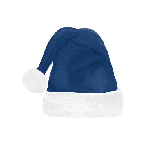 Team Colors Blue and White Santa Hat