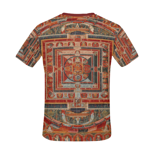 Mandala  of  Bodhisattva of Transcendent Wisdom All Over Print T-Shirt for Men/Large Size (USA Size) Model T40)