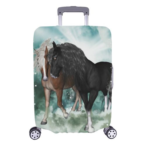 The wonderful couple horses Luggage Cover/Large 26"-28"