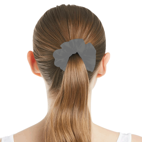 color dim grey All Over Print Hair Scrunchie