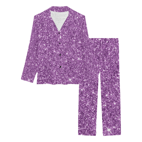 New Sparkling Glitter Print D by JamColors Women's Long Pajama Set