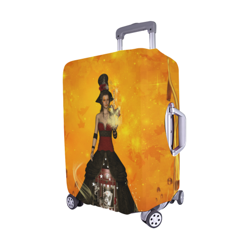 Fantasy women with carousel Luggage Cover/Medium 22"-25"