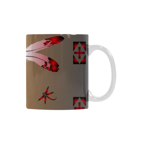 Dragonfly Red White Mug(11OZ)