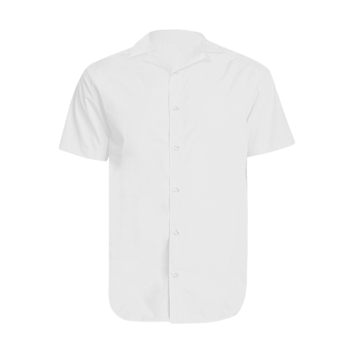 Iguana Sugar Skull White Men's Short Sleeve Shirt with Lapel Collar (Model T54)