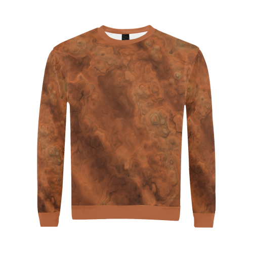 Mars All Over Print Crewneck Sweatshirt for Men/Large (Model H18)