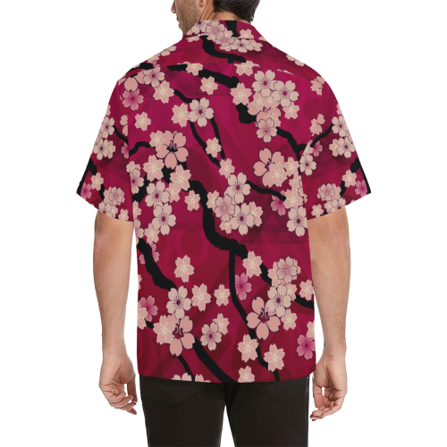 Sakura Breeze Tahiti Sunset Hawaiian Shirt (Model T58)