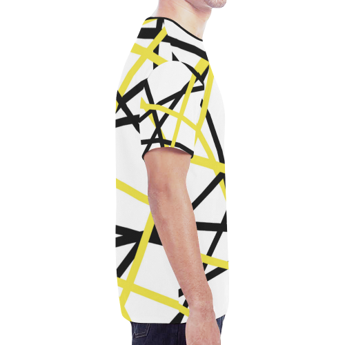 Black and yellow stripes New All Over Print T-shirt for Men/Large Size (Model T45)